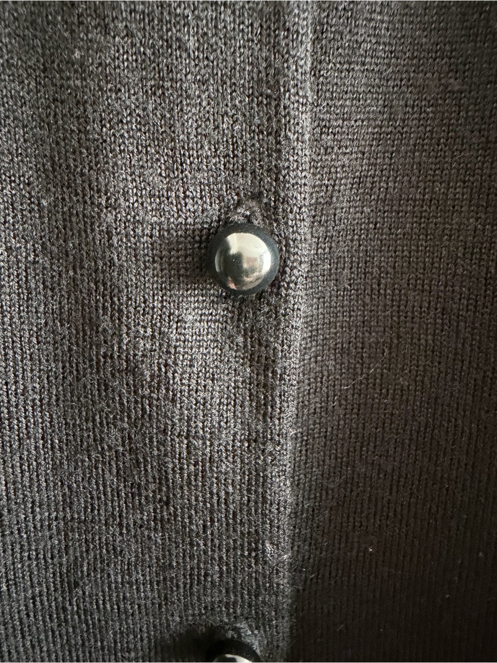 J. Crew Black Ruffle-Edge Button-Front Cardigan - Picture 5 of 8